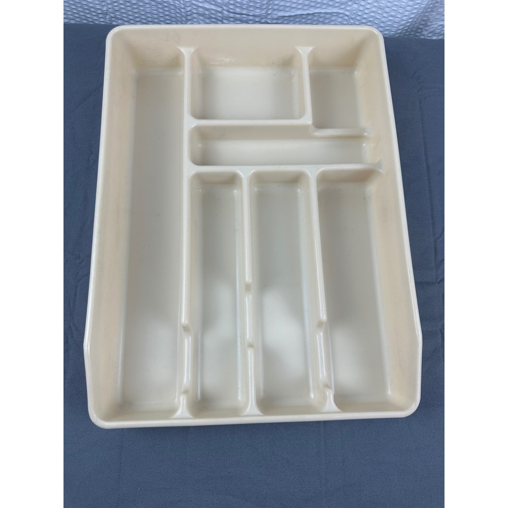 Large Silverware Tray Utensil Junk Drawer Organizer Insert Rubbermaid Plastic